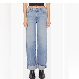 MOTHER The Dodger Skip Cuff Classic Blue Denim Jeans EUC!!